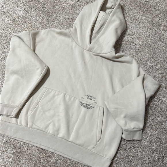Zara Other - NWOT Awesome Time Cream Hoodie by Zara